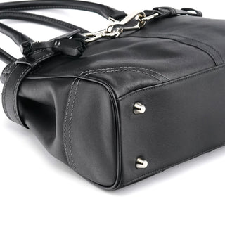 F08A70 Black Leather Hampton Tote Bag