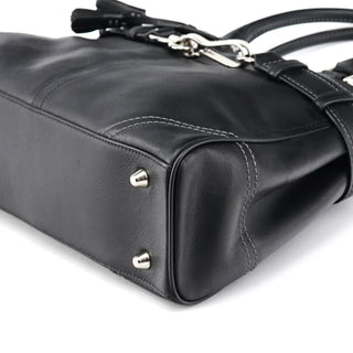F08A70 Black Leather Hampton Tote Bag