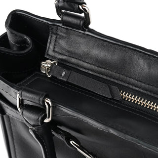 F08A70 Black Leather Hampton Tote Bag