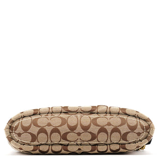 11444 Beige Brown Signature Canvas Soho Hobo Bag