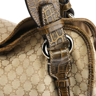 Beige Macadam Croc Bittersweet Shoulder Bag