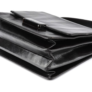 Dark Brown Vitello Buckle Top Handle Bag