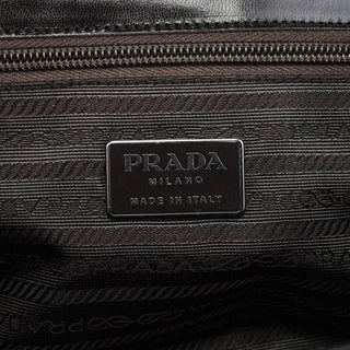 Dark Brown Vitello Buckle Top Handle Bag