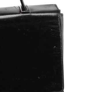 Dark Brown Vitello Buckle Top Handle Bag