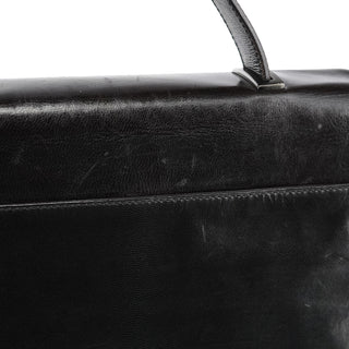 Dark Brown Vitello Buckle Top Handle Bag