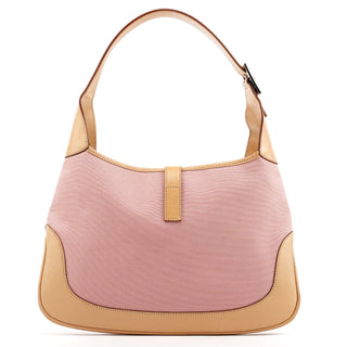 001 3306 Pink Beige Canvas Jackie Shoulder Bag