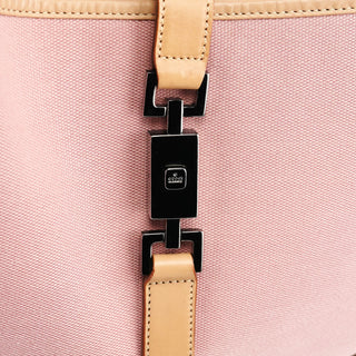 001 3306 Pink Beige Canvas Jackie Shoulder Bag