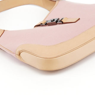 001 3306 Pink Beige Canvas Jackie Shoulder Bag