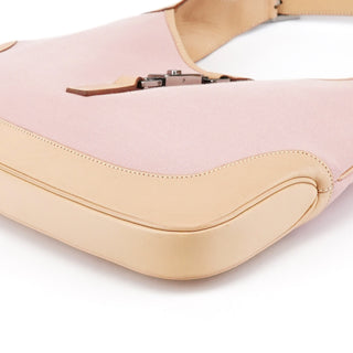 001 3306 Pink Beige Canvas Jackie Shoulder Bag