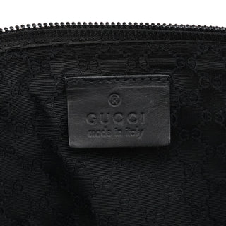 07198 Beige Black Canvas Boat Pochette