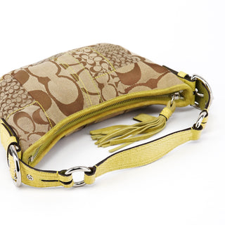 Beige Yellow Python Soho Patchwork Shoulder Bag
