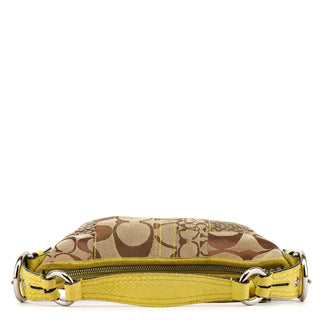 Beige Yellow Python Soho Patchwork Shoulder Bag