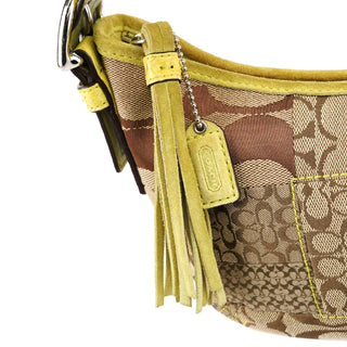 Beige Yellow Python Soho Patchwork Shoulder Bag