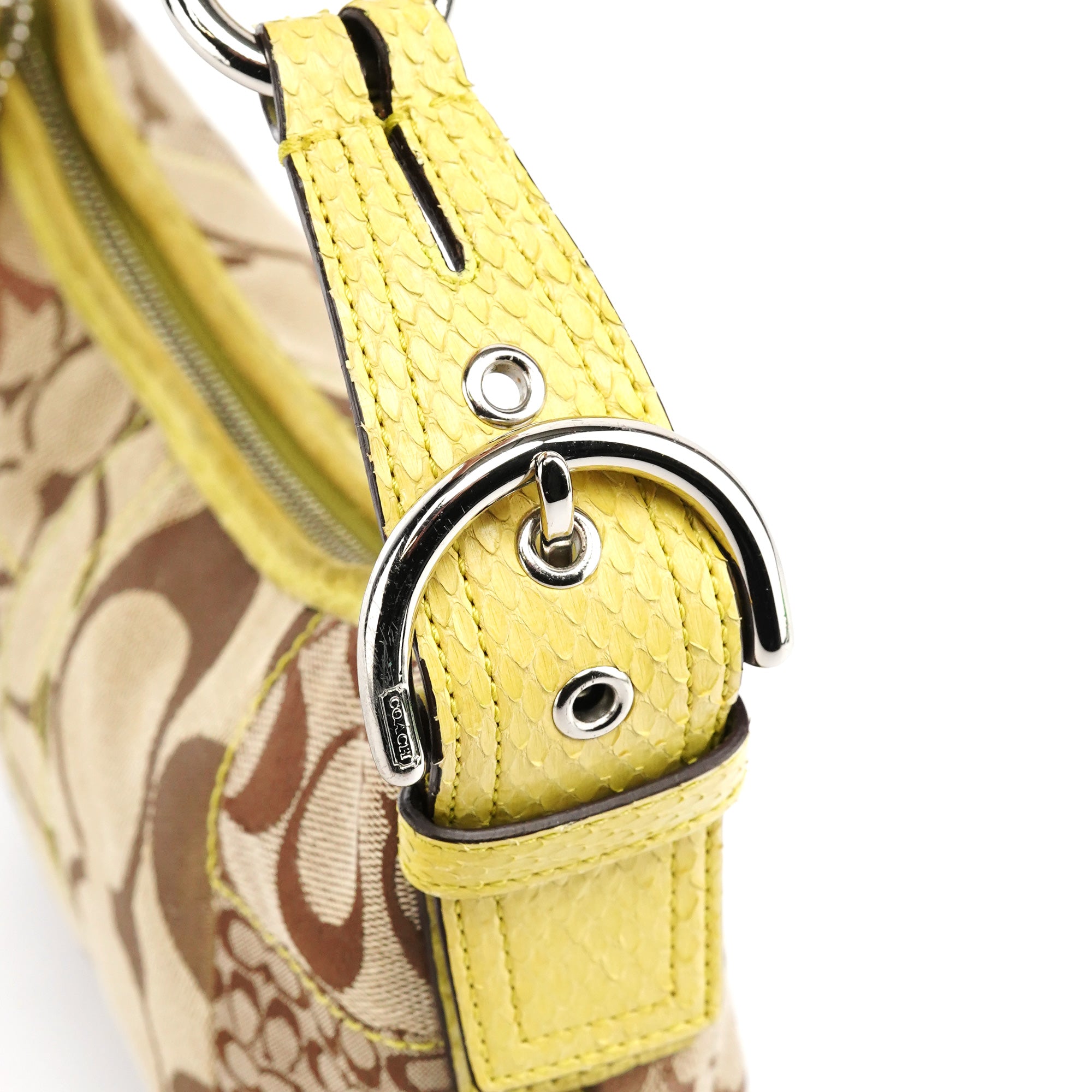 Coach Beige Green Signature Canvas Patchwork Hobo Bag – Rediscover