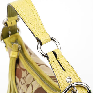 Beige Yellow Python Soho Patchwork Shoulder Bag