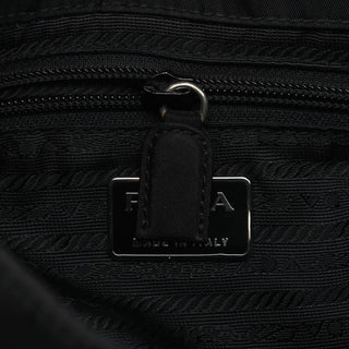 Black Tessuto Nylon Chain Shoulder Bag
