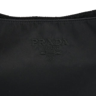 Black Tessuto Nylon Chain Shoulder Bag
