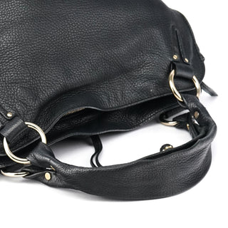 Black Leather Bittersweet Hobo Bag