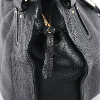 Black Leather Bittersweet Hobo Bag