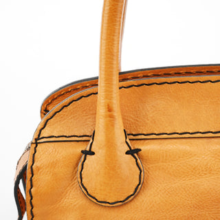 Tan Leather Edith Tote Bag