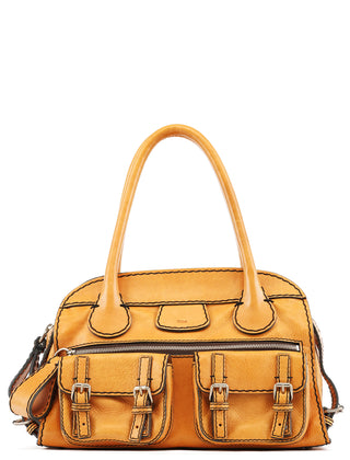 Tan Leather Edith Tote Bag