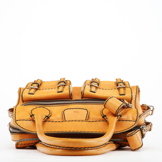 Tan Leather Edith Tote Bag