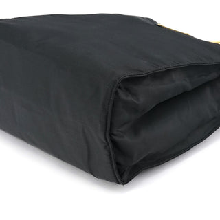 Black Tessuto Metallo Gold Handle Tote Bag