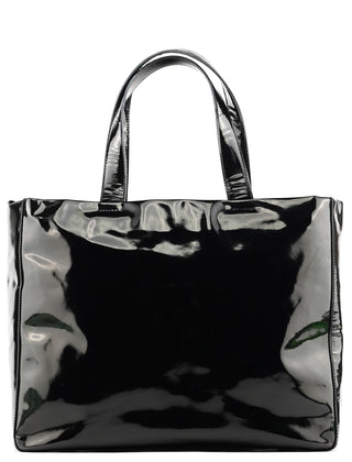 B8157 Black Spazzolato Tote Bag