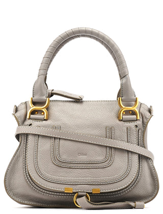 Grey Leather Marcie 2-Way Bag