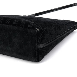 1997 Black GG Velvet Shoulder Bag