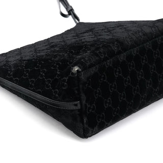 1997 Black GG Velvet Shoulder Bag