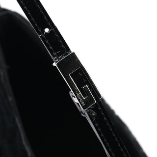 1997 Black GG Velvet Shoulder Bag