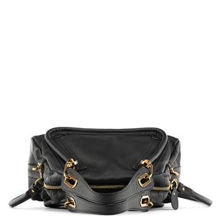 Black Leather Paraty 2-Way Bag