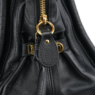 Black Leather Paraty 2-Way Bag