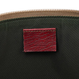 07198 Beige Burgundy GG Boat Pochette
