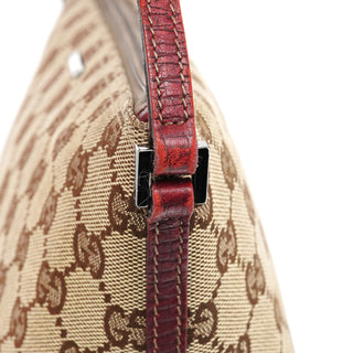 07198 Beige Burgundy GG Boat Pochette