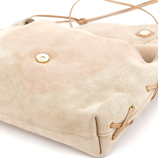 2002 Beige Suede Heart Crossbody Bag