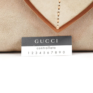 2002 Beige Suede Heart Crossbody Bag