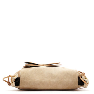 2002 Beige Suede Heart Crossbody Bag