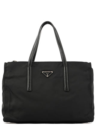 1995 Black Tessuto Nappa Nylon Tote Bag