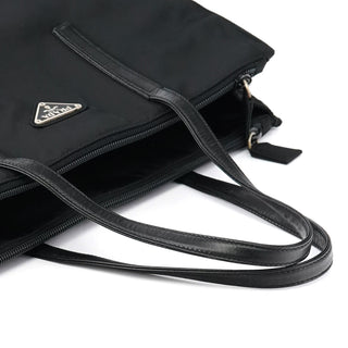1995 Black Tessuto Nappa Nylon Tote Bag