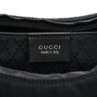 000 0602 Black Nylon Hobo Shoulder Bag