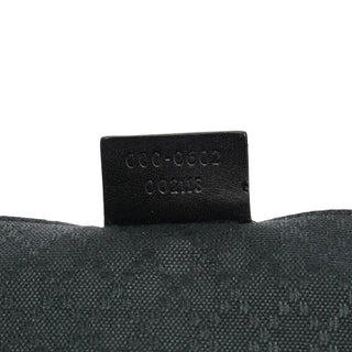 000 0602 Black Nylon Hobo Shoulder Bag