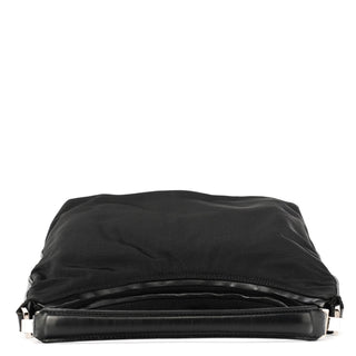 000 0602 Black Nylon Hobo Shoulder Bag