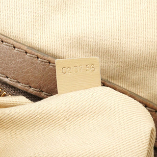 Beige Leather Bay Tote Bag