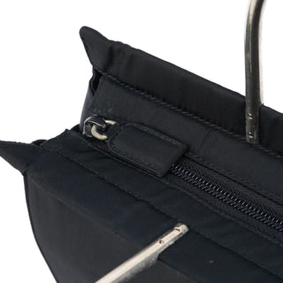 Navy Tessuto Metal Nylon Tote Bag