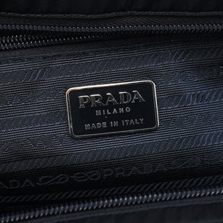 Navy Tessuto Metal Nylon Tote Bag