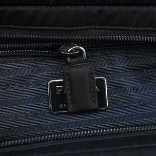 Navy Tessuto Metal Nylon Tote Bag