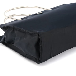 Navy Tessuto Metal Nylon Tote Bag