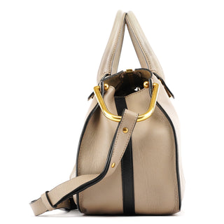 Grey Leather Suede Hayley 2-Way Bag